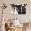 Panter - Zwart - Abstract - Verfstreken Wandkleed katoen klein -wsfeer5_kind