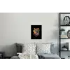 Kat in tropische street art stijl Muursticker klein -slaapkamer