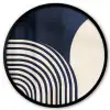 Donkerblauw - Abstract - Lijnen Fotolijst rond zonder passe partout klein -3d