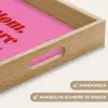 Moeder - Boodschap -Roze Dienblad Rechthoek middel -USP_HandgreepNL