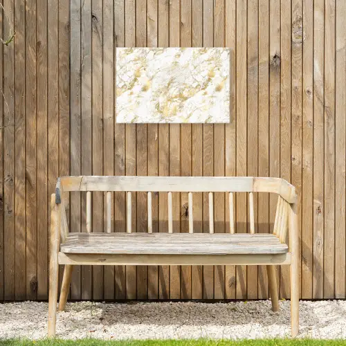 Marmer - Goud - Structuur Tuinposter op houten frame 2 cm dik klein 845 -sfeer4