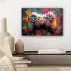 Graffiti - Gaming - Controller - Verf canvas 2cm klein -sfeer6