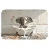 Vintage - Olifant - Badkuip - Schuim - Wilde dieren Badmat klein -3d