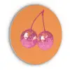 Discoballen - Kers - Spiegels - Roze Akoestische PET Vilt - Rond klein -3d