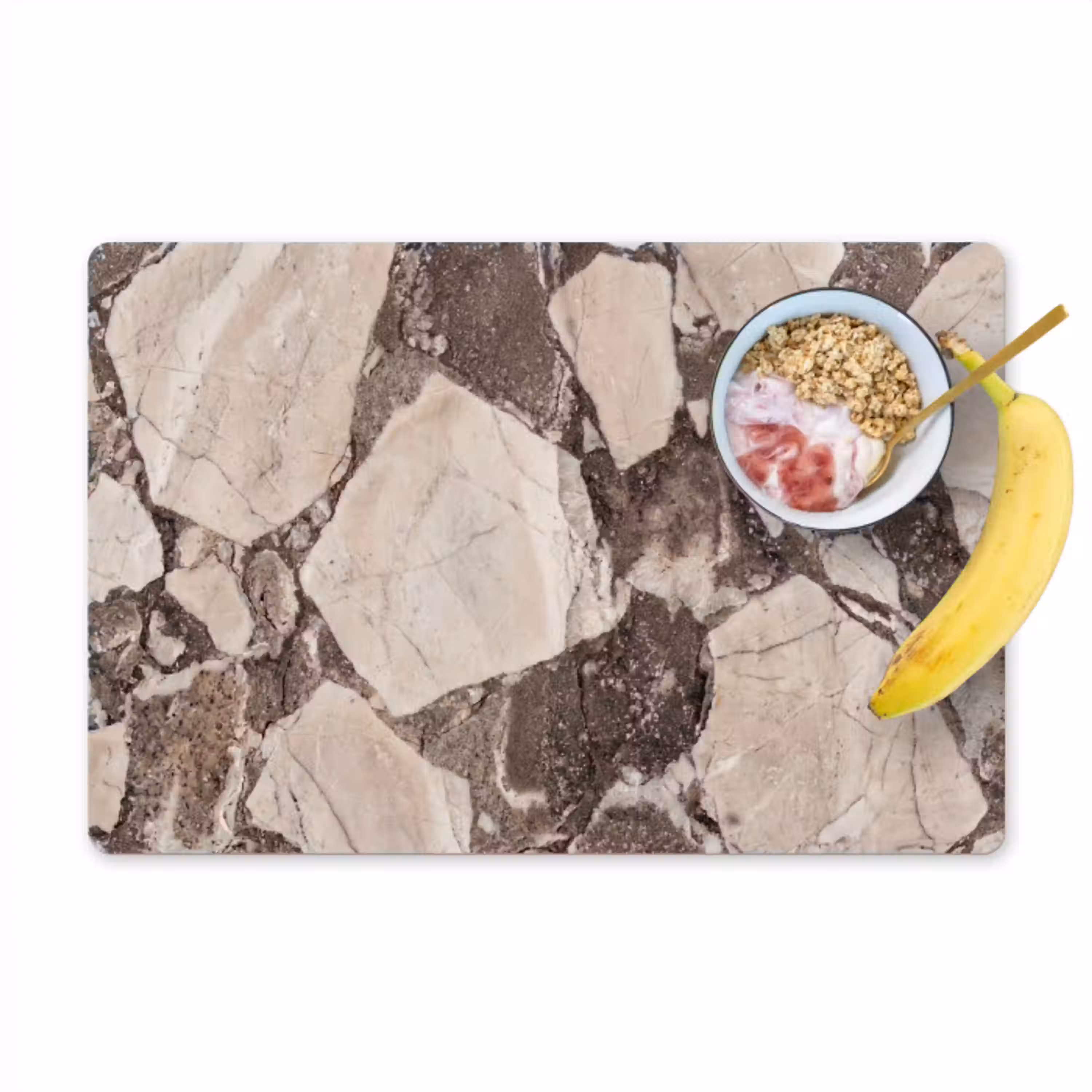 Textuur - Marmer - Abstract - Beige - Bruin Placemat vinyl groot -zzzproduct_Kitchenyeah-website