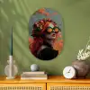 Vrouw - Kroon - Tomaat - Bascilicum - Zonnebril Wandcirkel Ovaal Forex klein -sfeer2