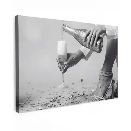 Feestelijk - Champagne - Discobal canvas 2cm klein -z3d