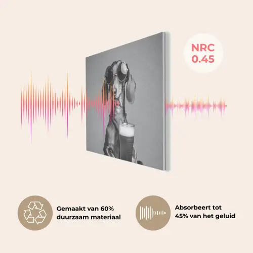 Teckel - Bier - Glas - Bril PET vilt klein -USP_NL