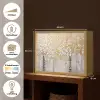 Bomen - Aquarel - Kunst - Natuur Light Box met batterij (Wandlamp) middel -USP_websiteoverzichtNL