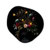 Klassiek - Vaas - Boeket - Bloemen Wandcirkel Organisch Aluminium middel -3d