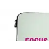 Focus on the good - Beige - Roze laptophoes neopreen klein -detail