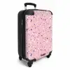 Terrazzo patroon veelkleurig roze en blauw NBS - Handbagage koffer - Kinderen Unisex middel -productfoto_3d