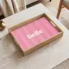 Roze - Gestreept - Belle Dienblad Rechthoek middel -sfeer1