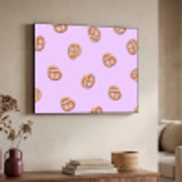 Pretzels - Eten - Paars Textielframe zwart klein -sfeer3