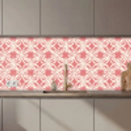 Roze - Bloemenmotief - Wit - Modern keuken achterwand 2 middel 871 zz_3dshopping