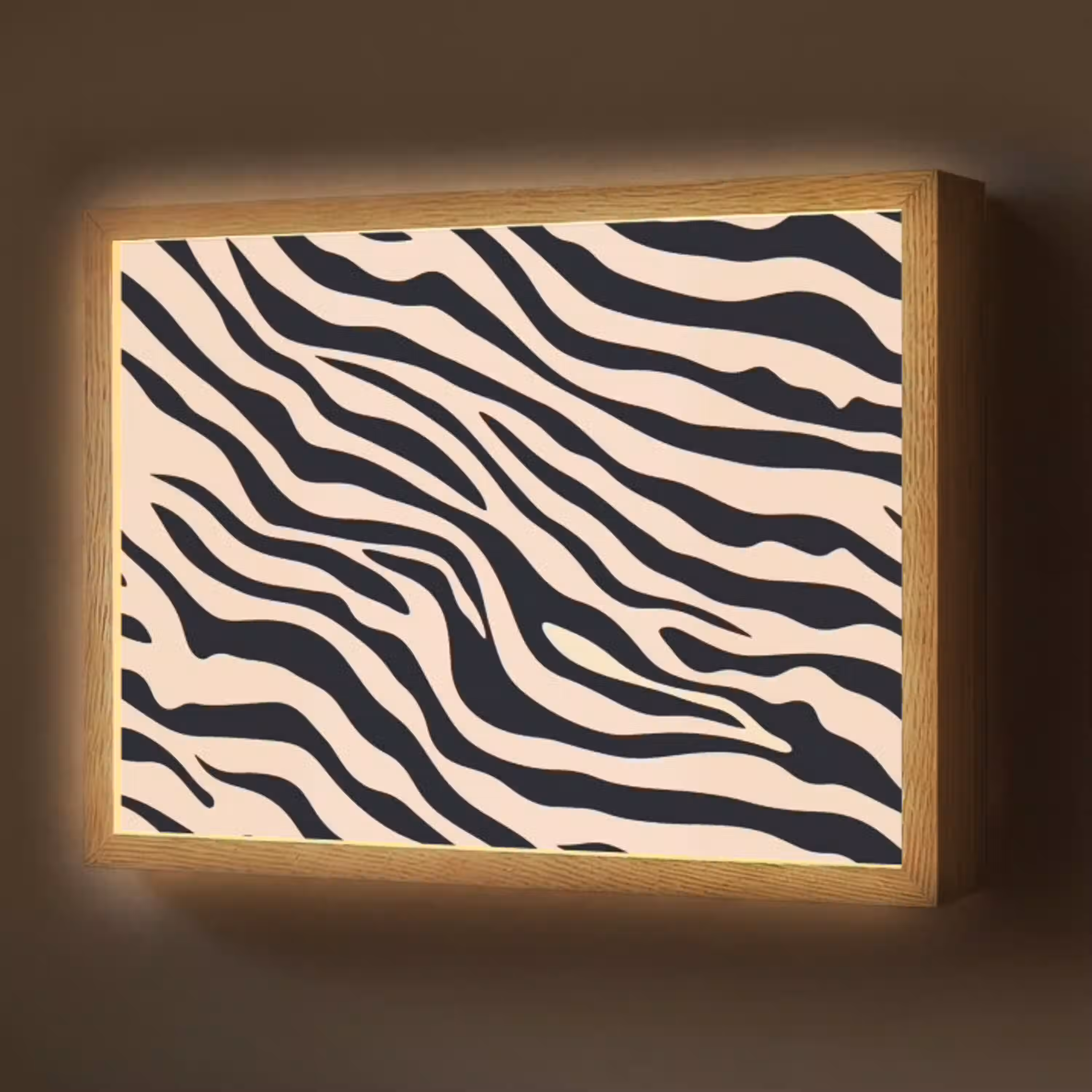 Zebraprint - Dynamisch - Roze Light Box met batterij (Wandlamp) middel -z3d_website
