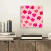 Bloemen - Patroon - Roze aluminium wit klein -sfeer1