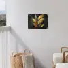 Gouden Bladcompositie – Botanische Luxe tuinposter los doek klein -sfeer8