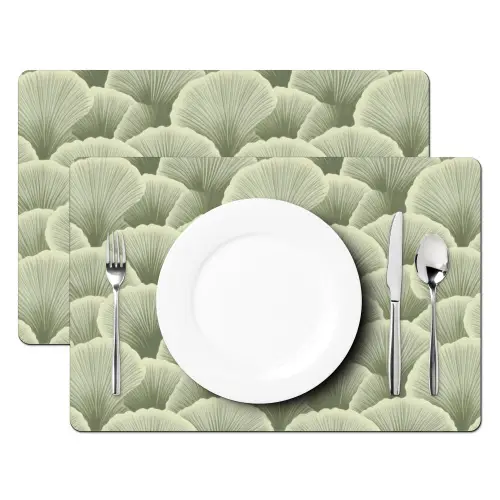 Waaier - Blad - Groen Placemat vinyl groot 368 -zzsfeer2_Kitchenyeah-website