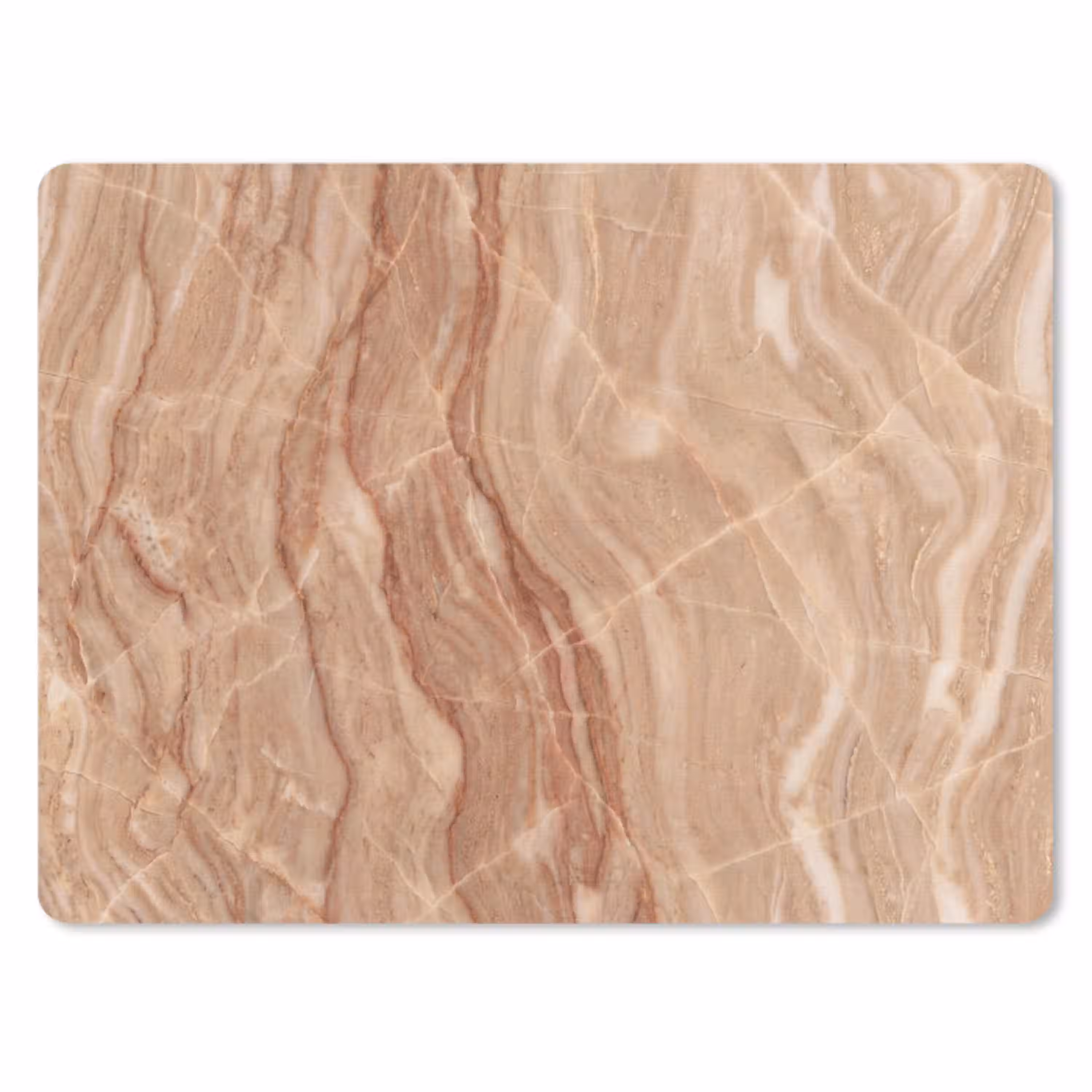 Marmer - Ader - Natuur - Abstract - Beige muismat rubber klein -3d