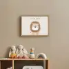 Leeuw - Beige - Dier - Moedig - Quote Light Box met batterij (Wandlamp kind) middel -sfeer2_kind