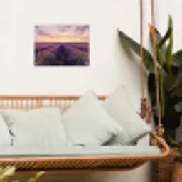 Landschap - Lavendelveld - Paars tuinposter los doek klein -sfeer7