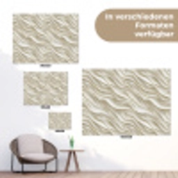 Golven - Wit - Minimalistisch tuinposter los doek klein 239 -Xsfeer9_DE