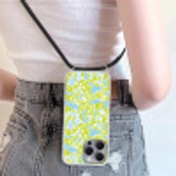 Modern - Bloemen - Groen Hoesje iPhone 16 Pro Max met koord klein 804 -sfeer5