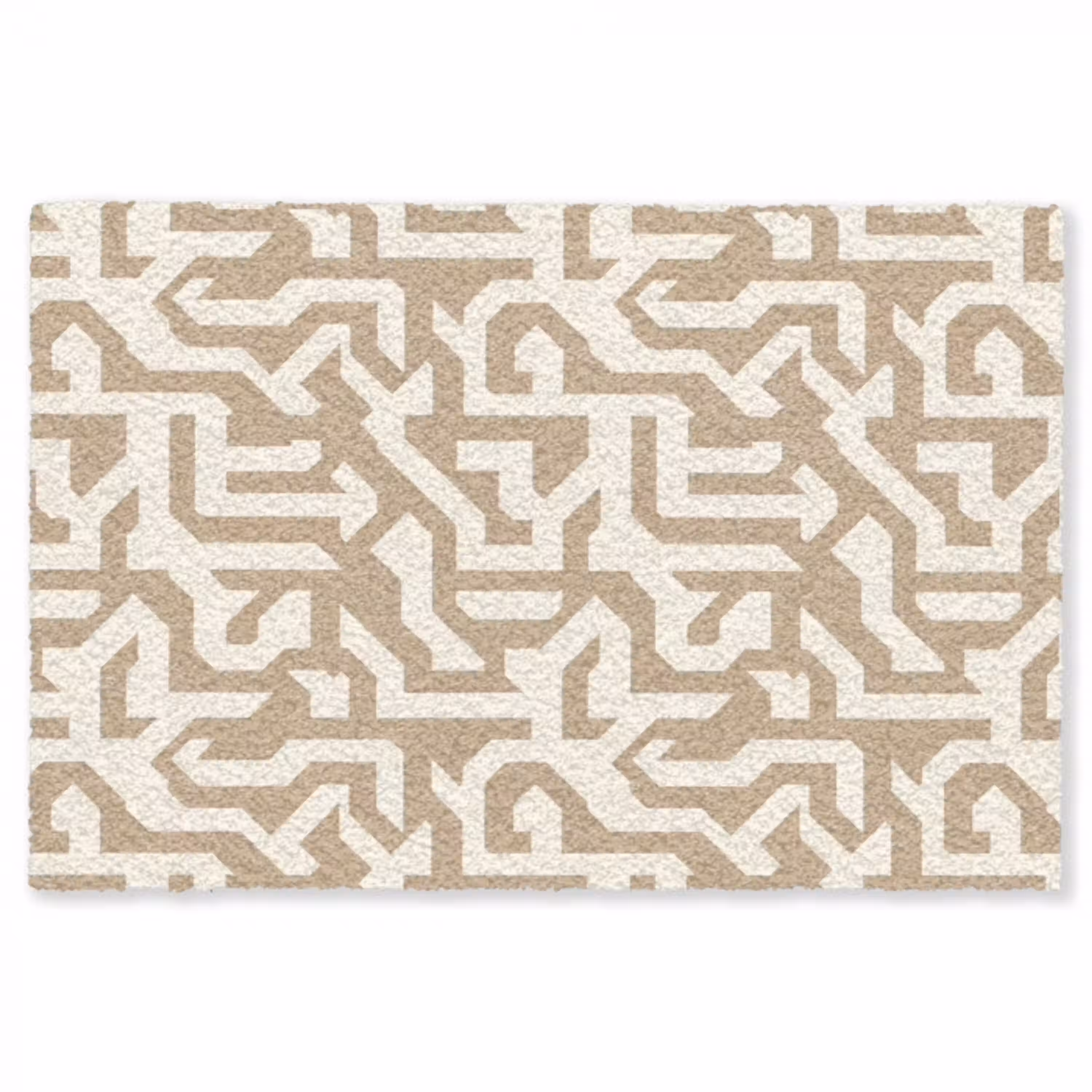Modern - Abstract - Beige Vloerkleed Rechthoek klein 1091 -3d