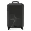 Abstract - Zwart/Wit golfpatroon NBS - Handbagage koffer - Kinderen Unisex middel -productfoto_recht