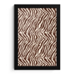 Zebra - Patroon - Zwart - Wit fotolijst zwart zonder passe partout klein 224 -3d