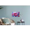 Graffiti - Lippen - Felroze - Geschilderd Muursticker klein -plant