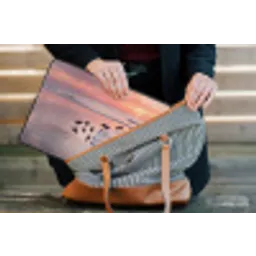 Meeuwen - Strand - Zee - Roze laptophoes neopreen klein -tas