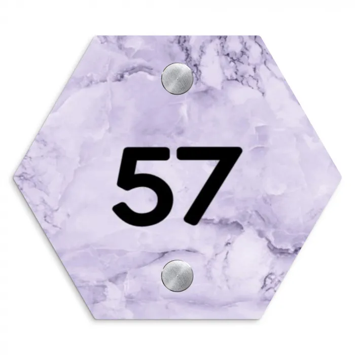 175 Naambord Hexagon klein -3d