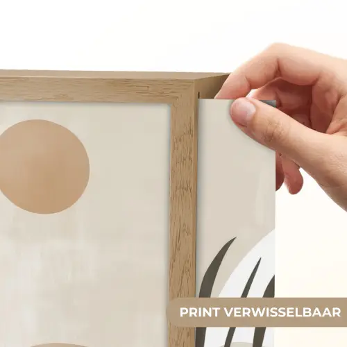 Japandi - Landschap - Beige Light Box met batterij (Wandlamp) middel -USP_websiteprintNL