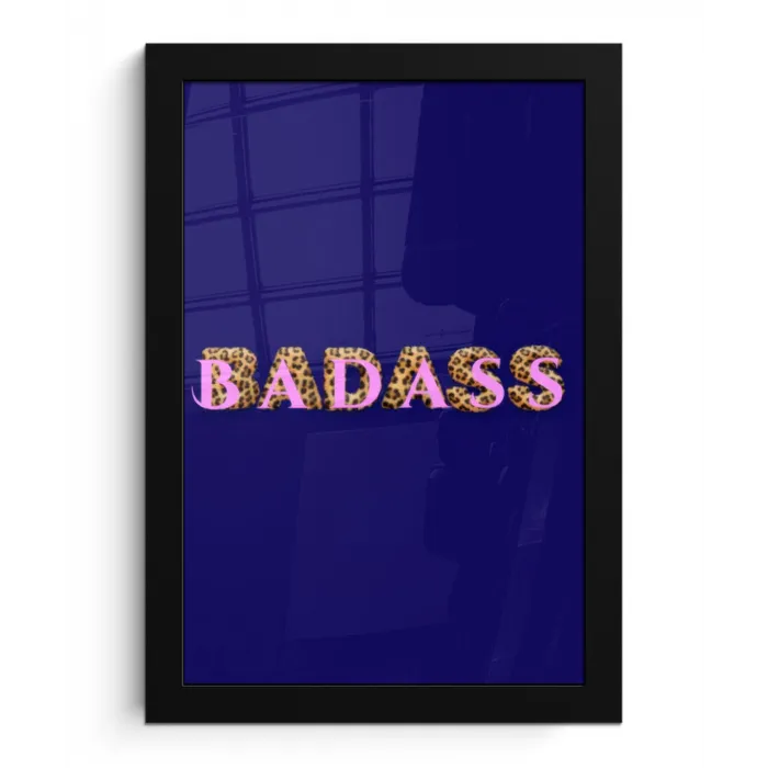 Badass - Panterpint - Schaduw - Roze fotolijst zwart zonder passe partout klein -3d