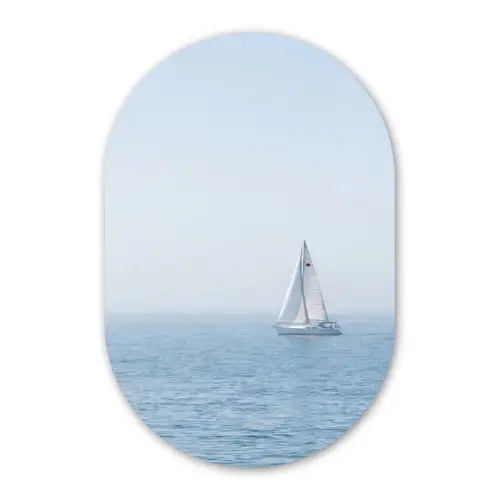 Horizon - Zeilboot - Zee Wandcirkel Ovaal Forex klein -3d