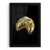 Croissant - Brood - Goud - Zwart fotolijst zwart zonder passe partout klein -3d