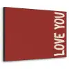 Schuin - Loveyou - Rood Textielframe zwart klein -3d