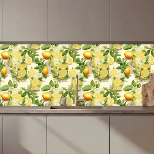 Citroen - Drankje - Glas - Munt keuken achterwand 2 middel 871 zz_3dshopping