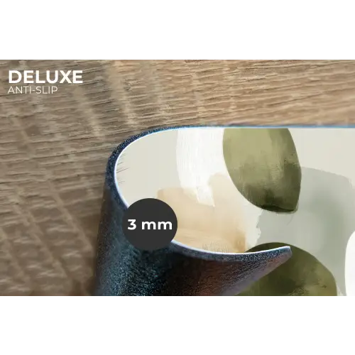 Minimalistisch - Cirkels - Penseelstreken - Beige Placemat vinyl groot -closeup