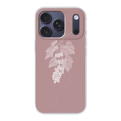 Tros - Druiven - Illustratie - Bladeren Telefoonhoesje iPhone 17 Pro klein -3d