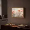 Bloemen - Pastel - Kunst - Klaprozen - Watercolor Light Box met batterij (Wandlamp) middel -sfeer1