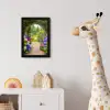 Doorkijk - Poort - Hortensia - Bloementuin fotolijst zwart zonder passe partout klein -usfeer4_kinderkamer