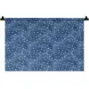 Frans - Citroen -  Stippen - Wit - Blauw Wandkleed katoen klein 269 -zz3d