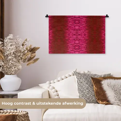 Slang - Boa - Roze Wandkleed katoen klein 269 -sfeer1