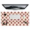 Botanisch - Patroon - Bordeaux Muismat XXL klein 681 -3d