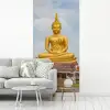 Boeddha - Buddha beeld - Goud - Religie fotobehang vinyl groot -woonkamer
