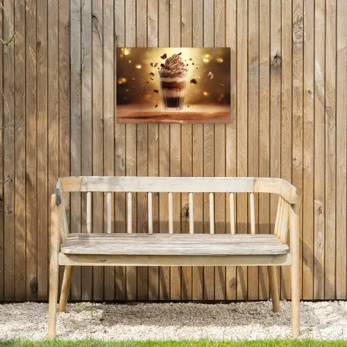 Dessert - Chocolade - Zoet - Eten Tuinposter op houten frame 2 cm dik klein -sfeer4