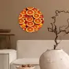 Sinaasappels - Oranje - Gesneden Wandcirkel kunststof plaat 5mm dik klein 188 -sfeer1